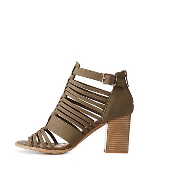 Charlotte Russe: Qupid Caged Peep Toe Booties - Picture 2 of 4